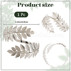 1Pc Leaf Alloy Arm Cuff Bangles for Women&nbsp;AJEW-CY0001-33P