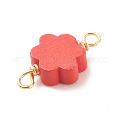 Spray Painted Wood Connector Charms&nbsp;PALLOY-JF01427-16