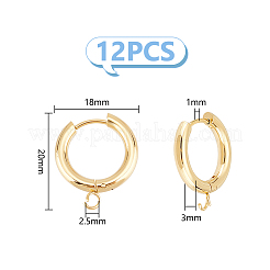 12Pcs 201 Stainless Steel Hoop Earrings&nbsp;STAS-UN0056-85