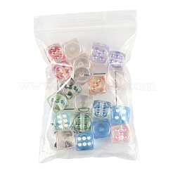 20Pcs UV Plating Transparent Acrylic Beads&nbsp;OACR-FS0002-39
