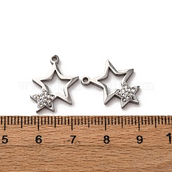 304 Stainless Steel Clay Rhinestone Pendants&nbsp;STAS-P406-17I-P
