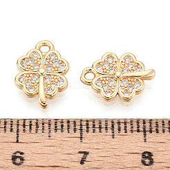 Brass Micro Pave Cubic Zirconia Charms&nbsp;X1-KK-N263-117G