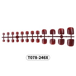 Full Cover Fake Toenails Solid Color Plastic Feet Nails Artificial Toe Nail Tips&nbsp;MRMJ-T078-246X