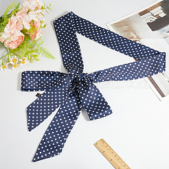 Polka Dot Pattern Polyester Long Silk Scarf for Women Girls&nbsp;AJEW-WH20042-79B