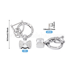 1Pc DIY Alloy Rhinestone Spring Gate Rings Keychains&nbsp;FIND-TA0008-54B-P