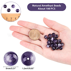 Natural Amethyst Beads Strands&nbsp;G-AR0001-58