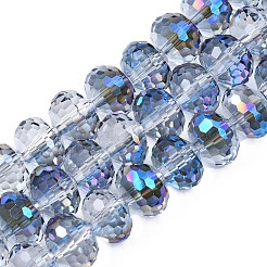 Electroplate Transparent Glass Beads Strands&nbsp;EGLA-N002-16