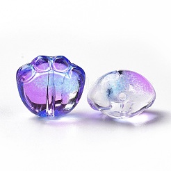 Transparent Spray Painted Glass Beads&nbsp;GLAA-I050-05D