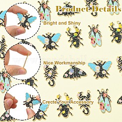 25Pcs 5 Styles Alloy Enamel Pendants&nbsp;ENAM-YW0005-22