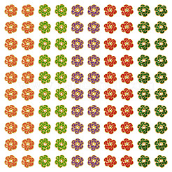 200Pcs 5 Colors Alloy Enamel Bead Caps&nbsp;FIND-TA0008-37