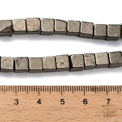 Natural Gold Pyrite/Golden Pyrite Beads Strands&nbsp;G-F833-F01-01