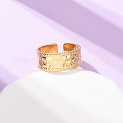 304 Stainless Steel Open Cuff Rings for Women&nbsp;RJEW-K309-32E-G