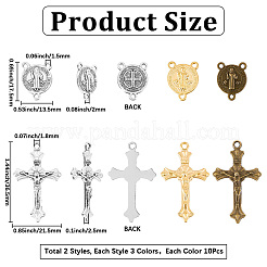 6Pcs 6 Styles Alloy Tibetan Style Pendants & Chandelier Component Links Kits&nbsp;FIND-SC0023-02
