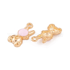 Light Gold Plated Alloy Enamel Pendants&nbsp;FIND-Q100-01KCG