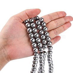 Non-magnetic Synthetic Hematite Beads Strands&nbsp;G-S096-10mm-3