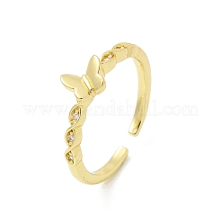 Butterfly Clear Cubic Zirconia Cuff Rings&nbsp;RJEW-G337-11G