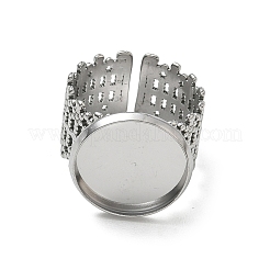 304 Stainless Steel Cuff Ring Components&nbsp;SA-CBA37BC-16E-P