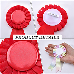 12Pcs 12 Colors Award Ribbon Shape Iron Badge Pins&nbsp;JEWB-CP0001-54