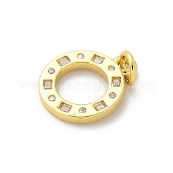 Brass Micro Pave Cubic Zirconia Pendants&nbsp;KK-S511-18G