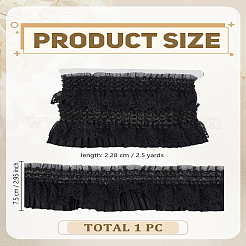 2.5Yards Satin Elastic Pleated Lace Trim&nbsp;OCOR-LP0003-29B