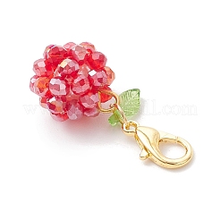 10Pcs Fruits Glass Pendant Decorations&nbsp;HJEW-MZ00339
