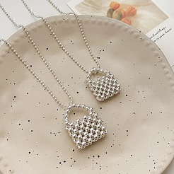 Alloy Round Beaded Handbag Pendant Necklaces for Women&nbsp;WGA77D5-01