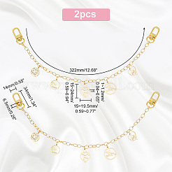 2Pcs Mother's Day Theme Brass Cable Chain Bag Handles&nbsp;FIND-PH0008-92