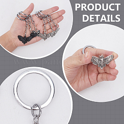 24Pcs 6 Styles Gothic Alloy Keychain&nbsp;KEYC-ME00020