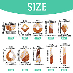Resin & Walnut Wood Big Pendants&nbsp;RESI-KS0001-04