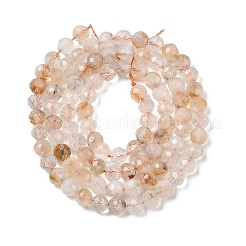 Natural Citrine(Heated) Beads Strands&nbsp;G-K366-C11-4mm