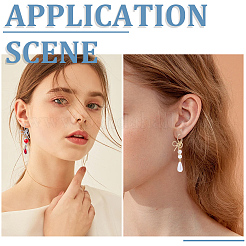 10 Pairs 2 Colors Bowknot Brass Leverback Earrings&nbsp;EJEW-SC0001-93