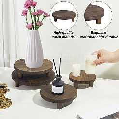 4Pcs 4 Styles Wood Display Riser Stands&nbsp;ODIS-WH0108-066