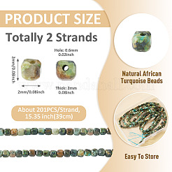 2 Strands Natural African Turquoise(Jasper) Beads Strands&nbsp;G-TA0003-42