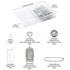 DIY Rectangle Pendant Making Kits&nbsp;DIY-FS0009-40