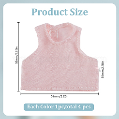 4Pcs 4 Colors Cloth Doll Sleeveless T-shirt&nbsp;DIY-GO0002-47