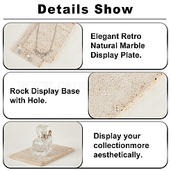 Retro Natural Marble Display Plate&nbsp;DJEW-WH0015-95