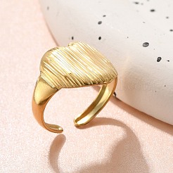 304 Stainless Steel Open Cuff Rings for Women&nbsp;STAS-Z108-05G-05