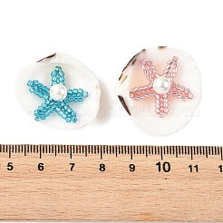 Glass Seed Baeded & Natural Shell Pendants&nbsp;PALLOY-MZ01370