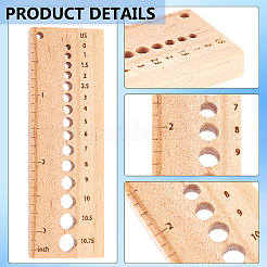 1Pc Rectangle Wooden Knitting Needle Gauges&nbsp;TOOL-BC0002-94A