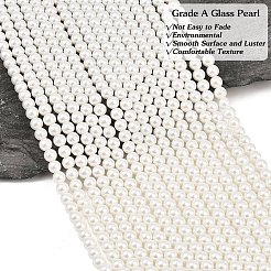 Eco-Friendly Dyed Glass Pearl Round Bead Strands&nbsp;X-HY-A002-6mm-RB001