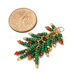 Glass Seed Beaded Christmas Tree Pendants&nbsp;PALLOY-MZ00786