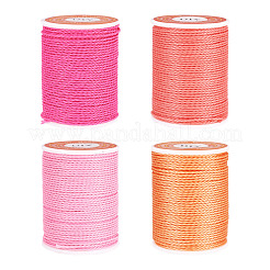 4 Rolls 4 Colors Round Waxed Polyester Cord&nbsp;YC-TA0001-27A