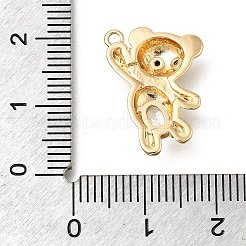 Brass Micro Pave Cubic Zirconia Pendants&nbsp;KK-U061-24G