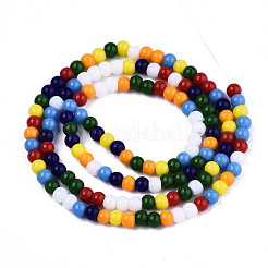 Opaque Glass Beads Strands&nbsp;X-GLAA-T006-10C
