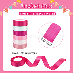 6 Rolls 6 Colors Polyester Ribbon&nbsp;OCOR-CP0001-27C