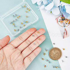 40Pcs 2 Colors Brass Crimp Beads&nbsp;KK-AR0003-27