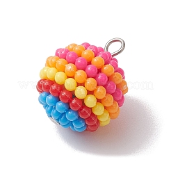 Rainbow Color Resin Waxberry Pendants&nbsp;PALLOY-JF02777