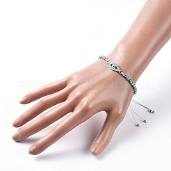 Adjustable Nylon Thread Braided Bead Bracelets&nbsp;BJEW-JB05157-03