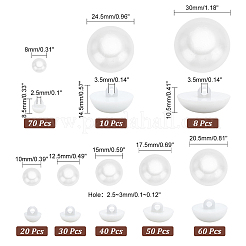 288Pcs 8 Style 1-Hole Plastics Shank Button&nbsp;DIY-PH0017-77