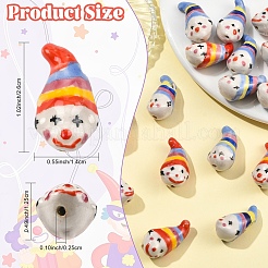 6Pcs 2 Colors Handmade Porcelain Beads&nbsp;PORC-YW0001-68